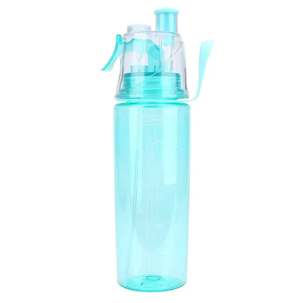 Portable 600ml Spray Water Bottle