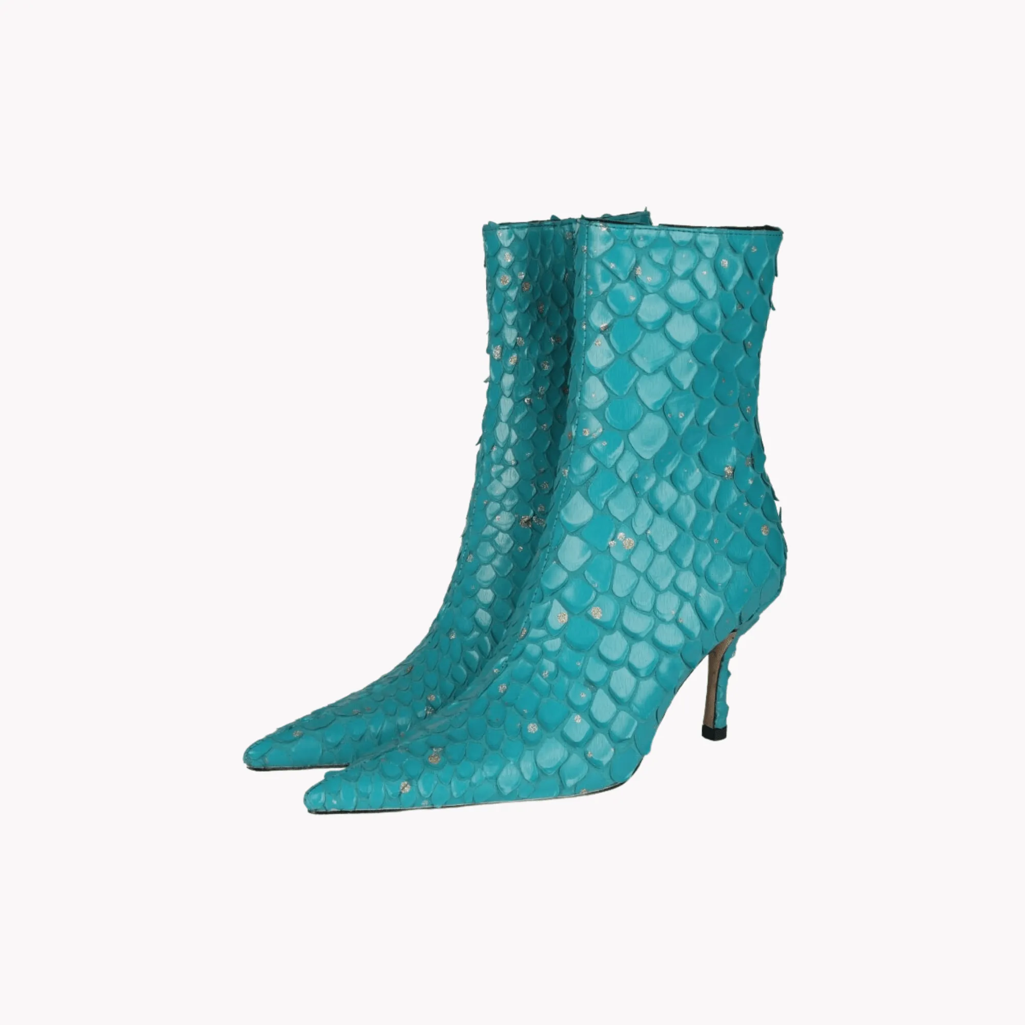 Pre Order:  Scales Side Zip Ankle Boots