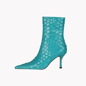 Pre Order:  Scales Side Zip Ankle Boots