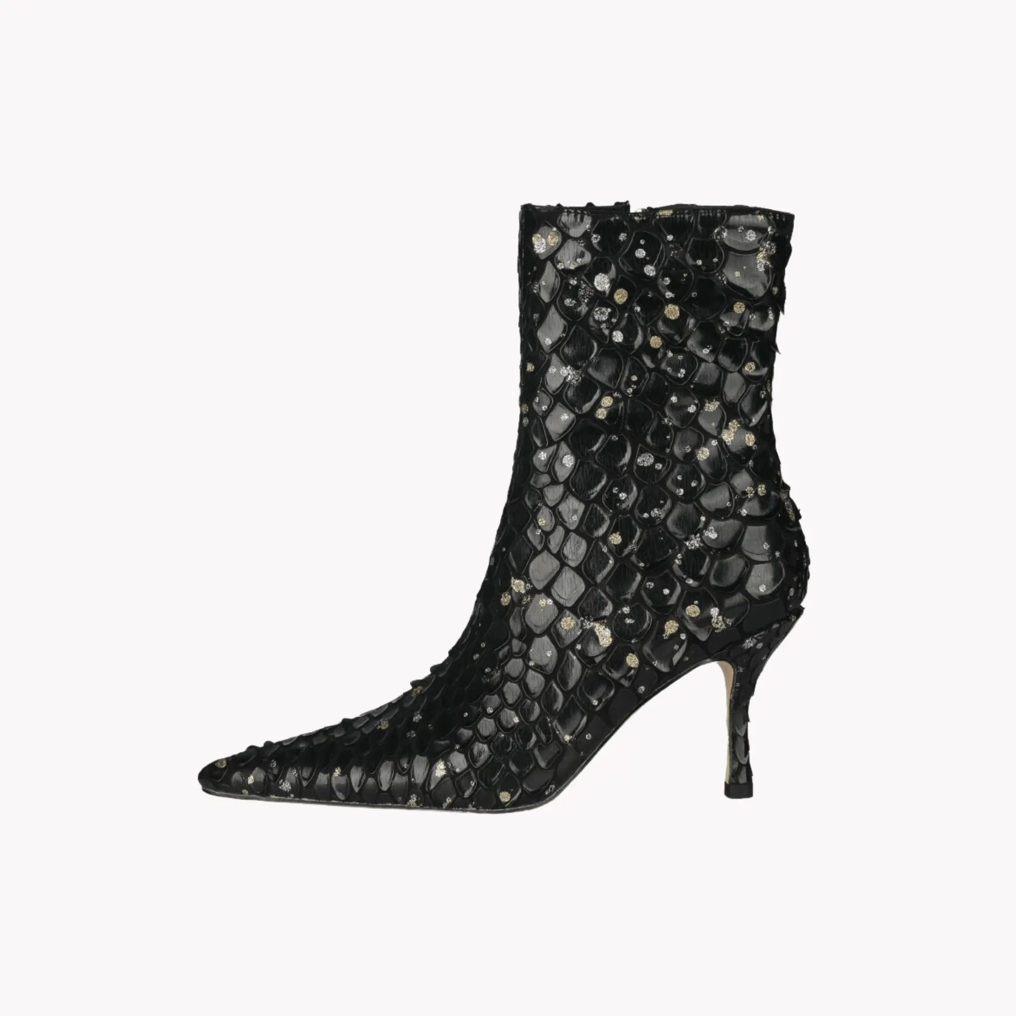 Pre Order:  Scales Side Zip Ankle Boots