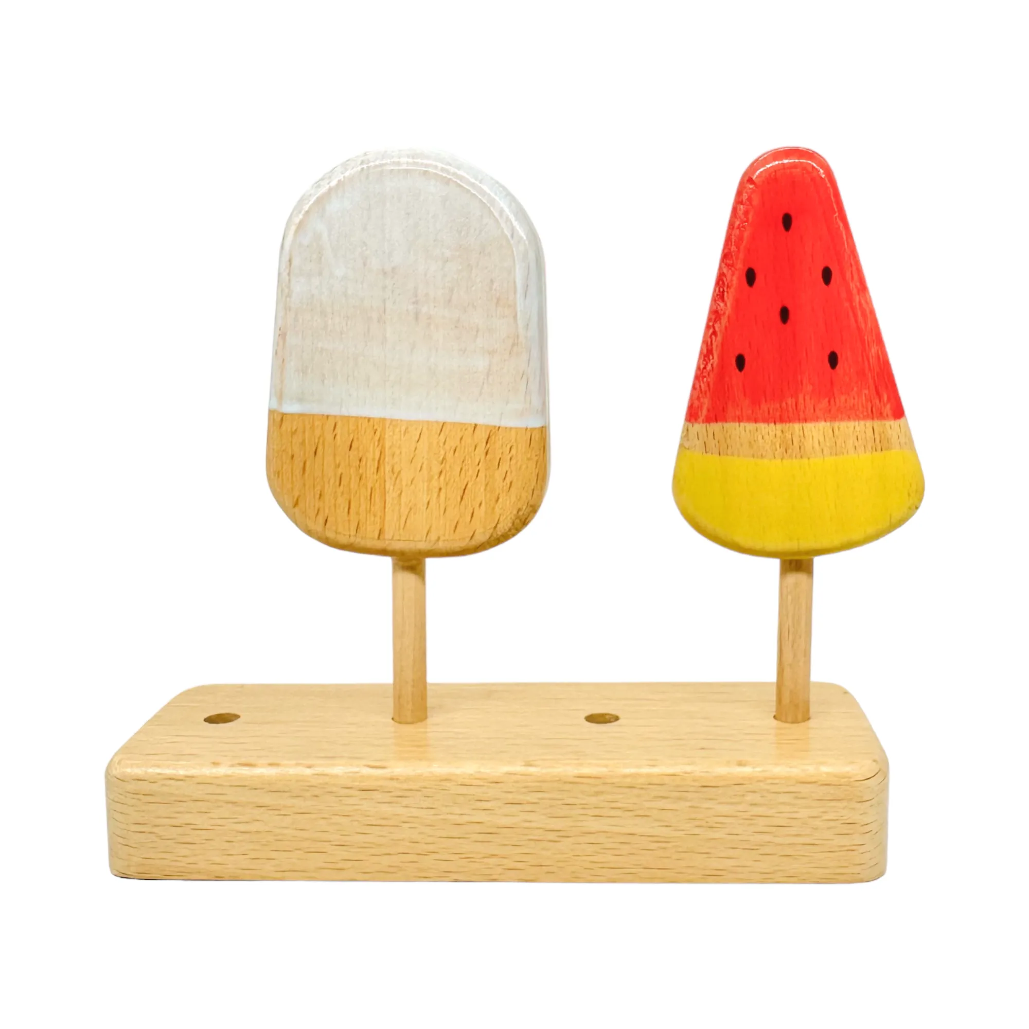 **Pre-order (Ships in 2-3 Weeks)**10 Pcs Wooden Popsicle Ice Cream Bar and Pastry Cookies Pretend Play Set