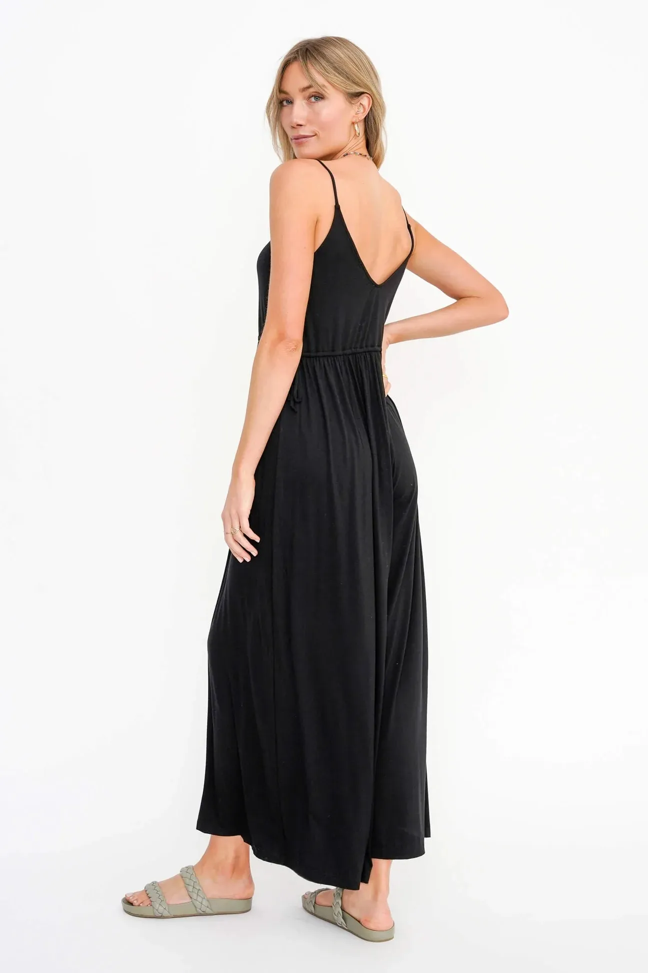 Project Social T Black Lovin' You Wide Leg Jump Suit