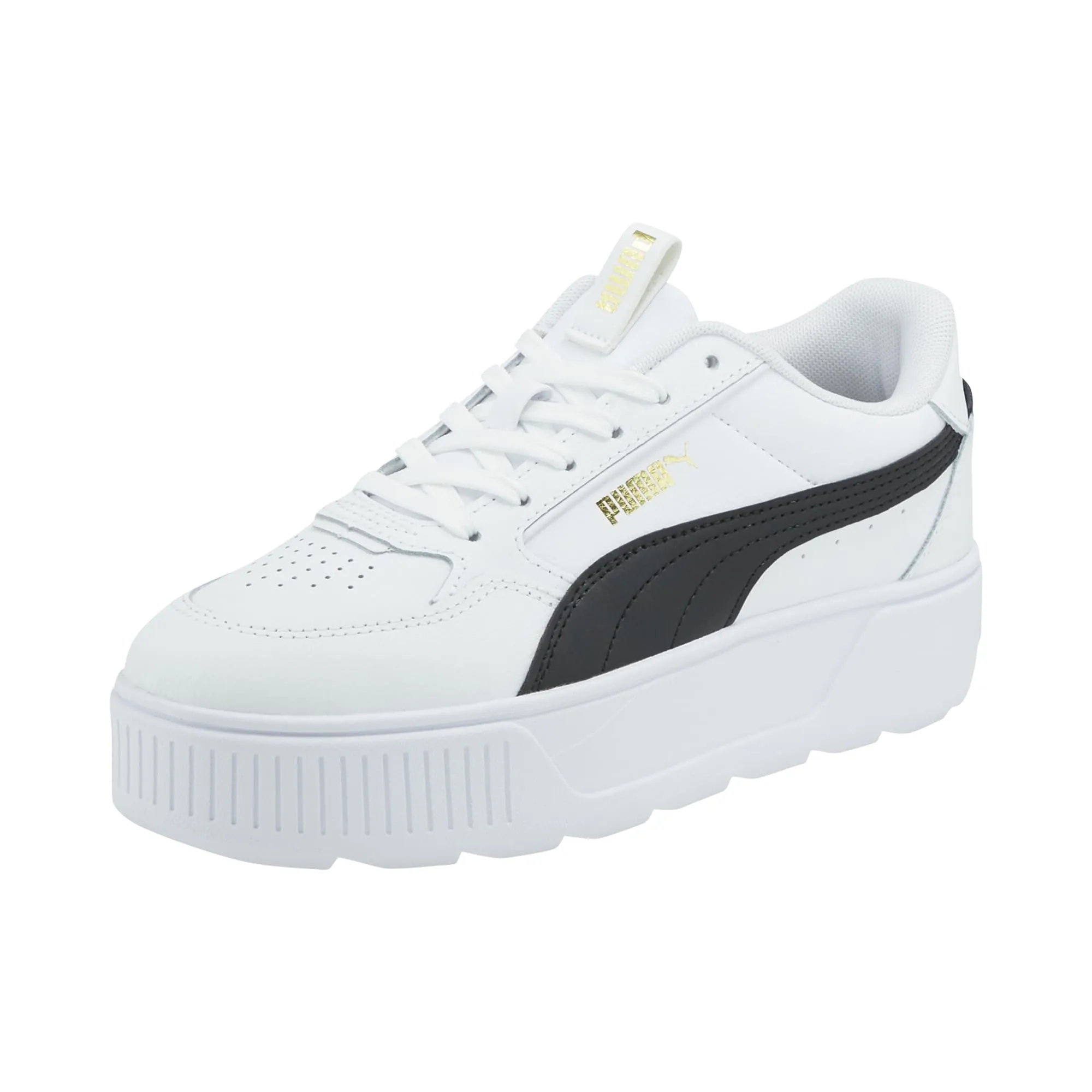 PUMA Womens Karmen Rebelle Sneaker, PUMA Womens white-PUMA Womens Black