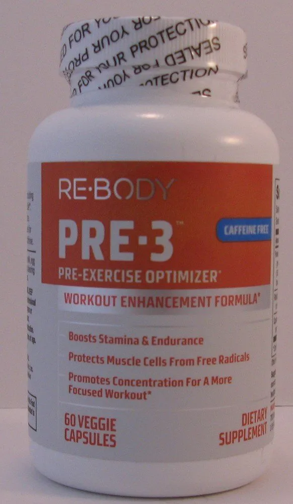 Re-Body PRE-3 MAX Pre-Exercise Optimizer (w Caffeine) 60 Capsule