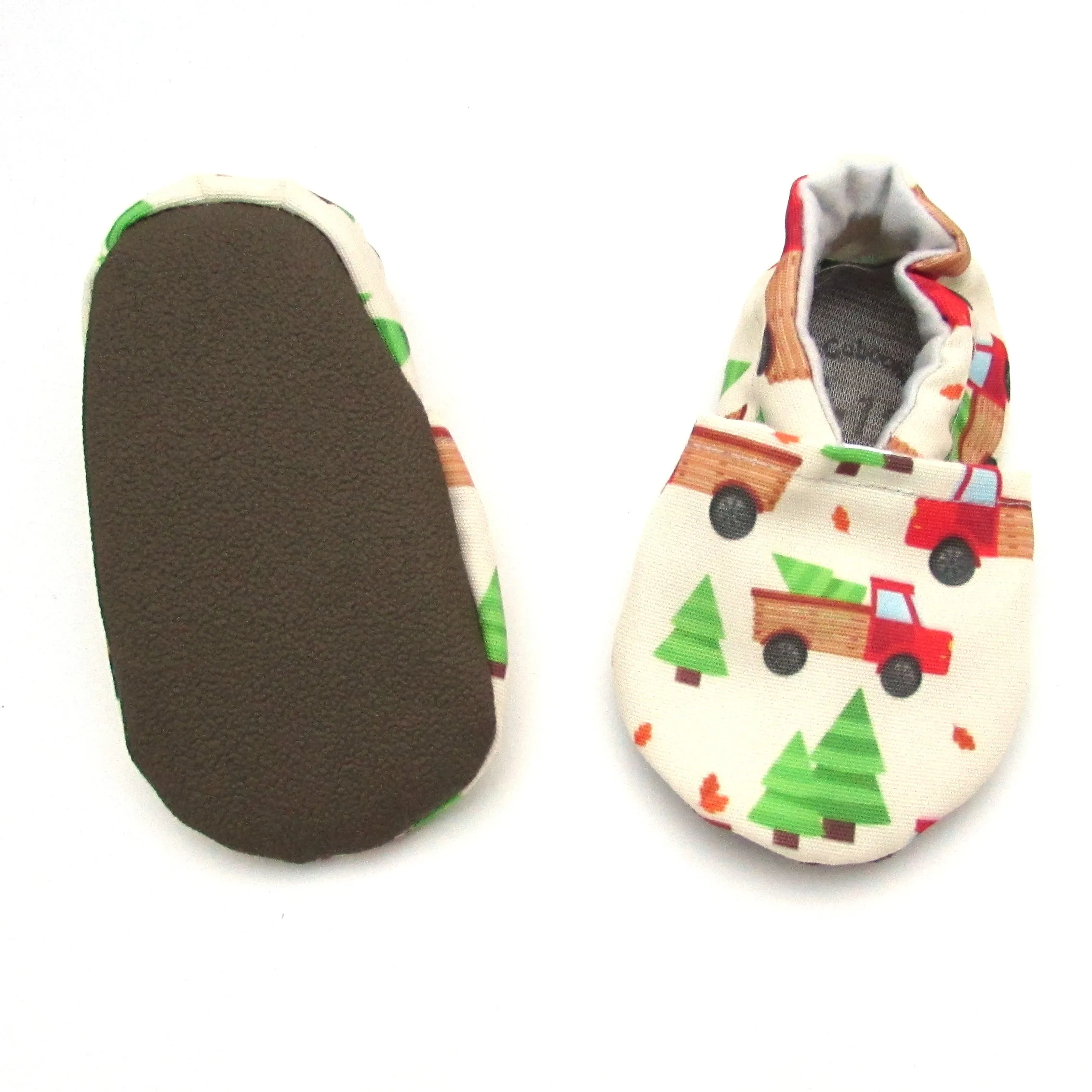 Red Trucks Eco-Canvas Baby Shoes