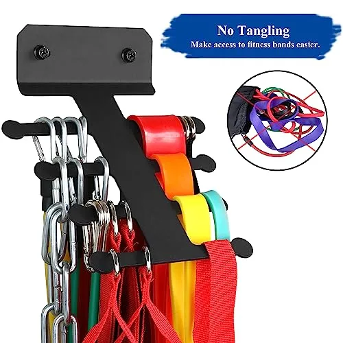 Resistance Band Rack Band Storage Hanger Gym Equipment Organizer Pull Up Bands Rack Resistance Bands Rack Jump Ropes Rack Storage Rack for Home Gym