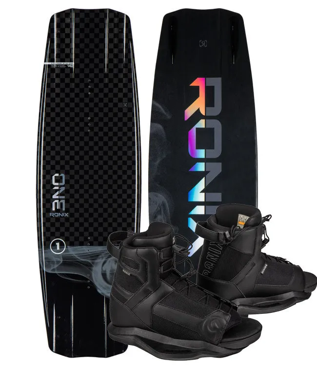 Ronix One Blackout Wakeboard Package with Divide Boots (2024)