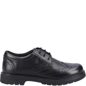 SALLY 2 Girls Leather Lace-Up Shoes Black