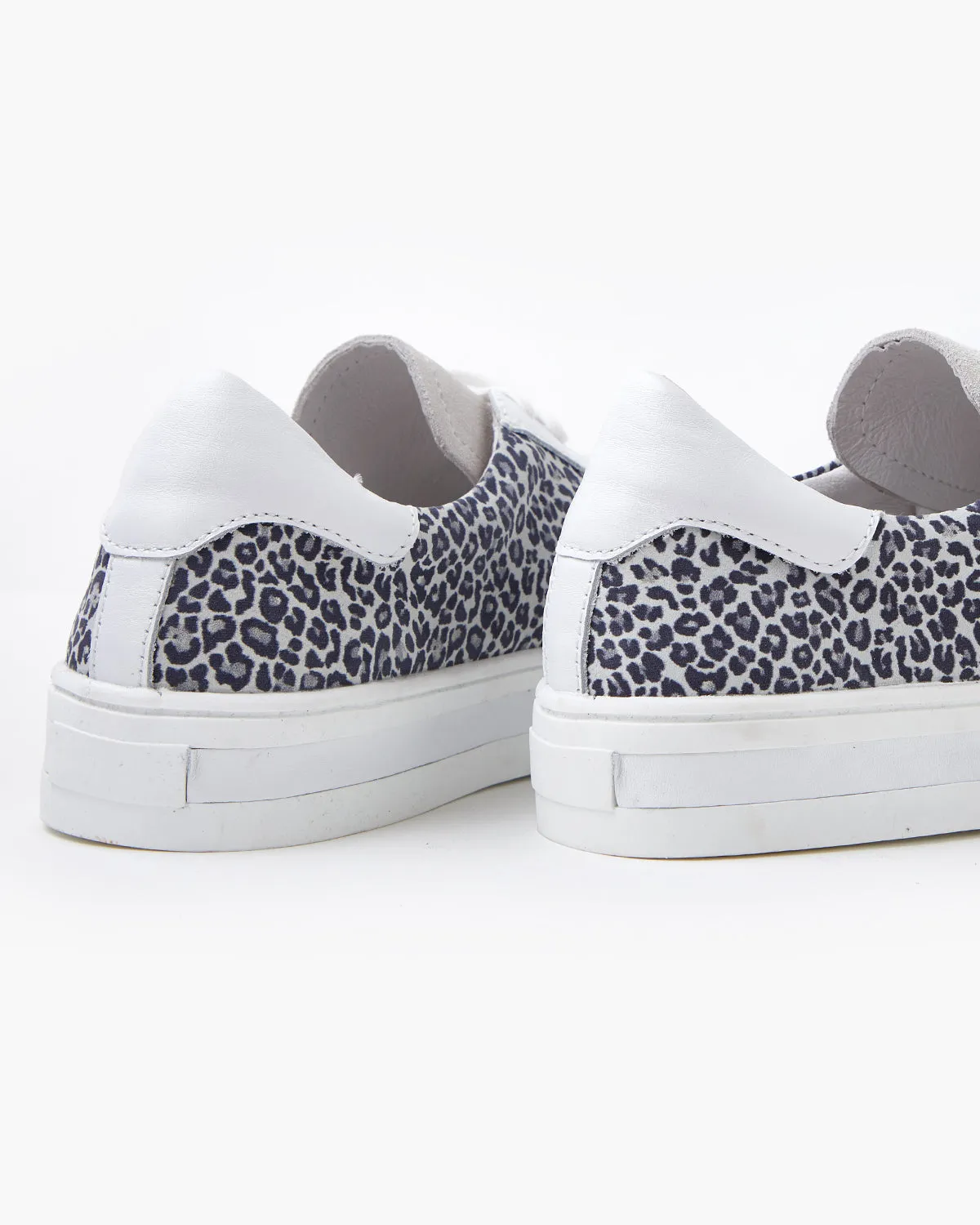 Sammy Leather Sneaker - White Leopard