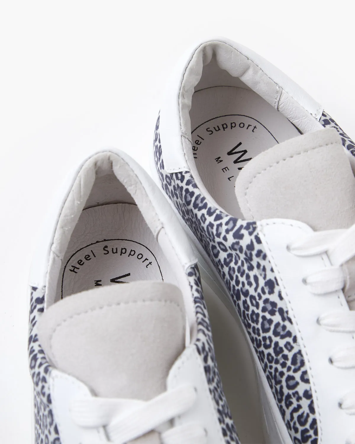 Sammy Leather Sneaker - White Leopard