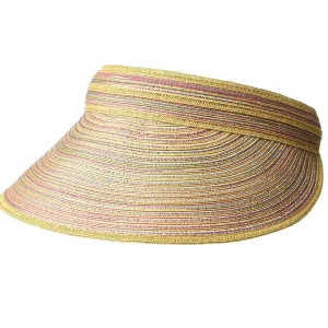 San Diego Hat Company Women's Velcro Mixed Braided Brim Visor | Women's Sun Hats