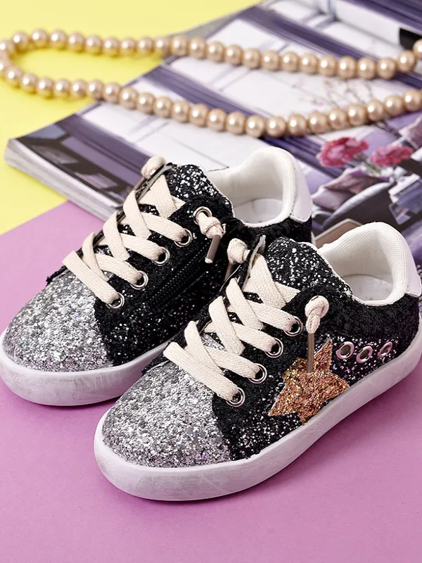 Sequin Sensation Casual Sneakers by Liv and Mia