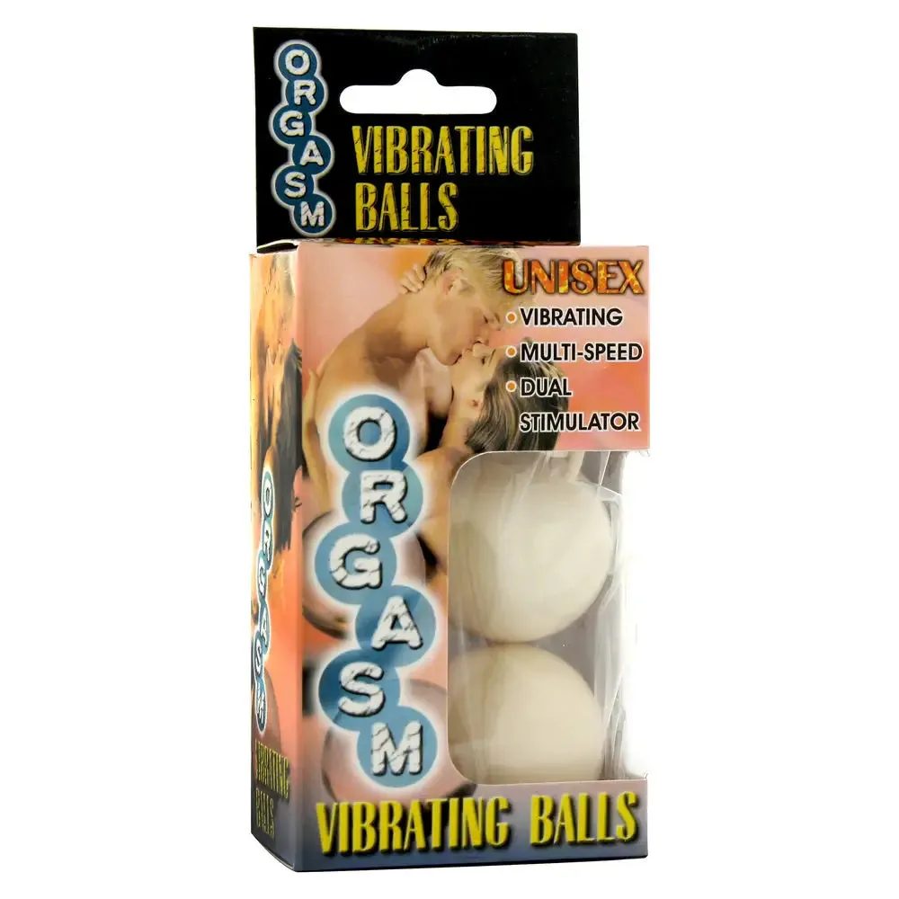 Seven Creations White Vibrating Orgasm Duo Balls