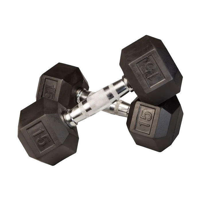 SFE 5-120lb Rubber Hex Dumbbells (New)