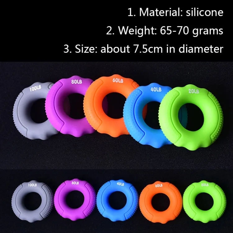 Silicone Gripper Finger Exercise Grip Ring, Specification: 70LB (General Orange)