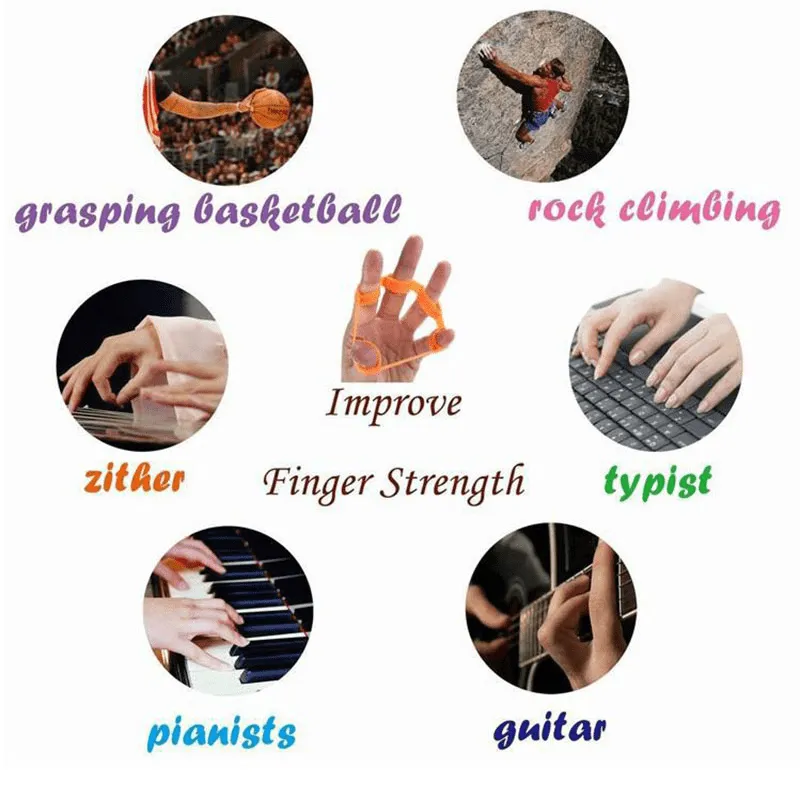 Silicone Hand Grip Strengthener for Hand and Finger Strength