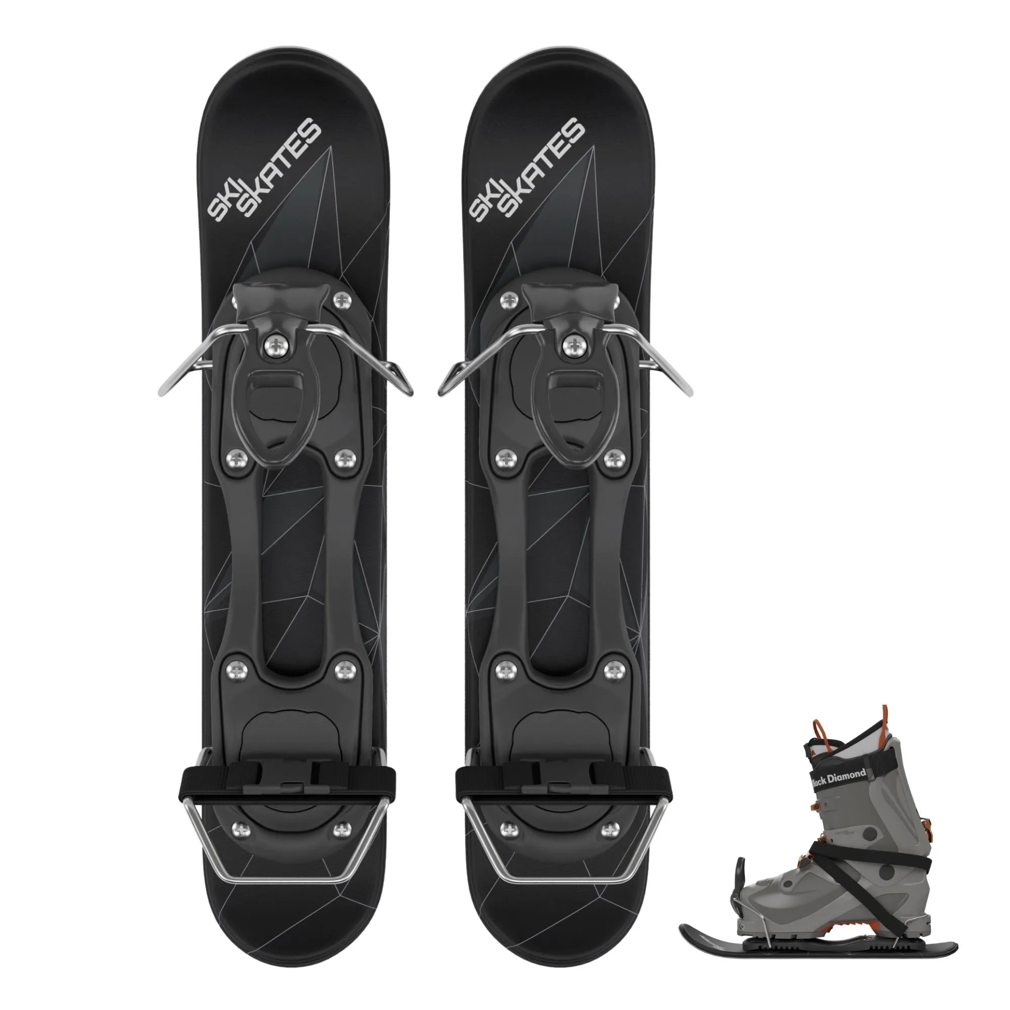 Skiskates by Snowfeet* | 44 CM | Skiblades Snowblades | Ski Boots Model | Free shipping