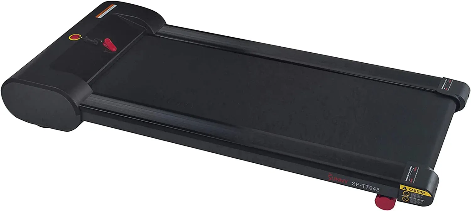 Sunny Health & Fitness Walkstation Slim Flat Treadmill for Under Desk and Home - SF-T7945,Black