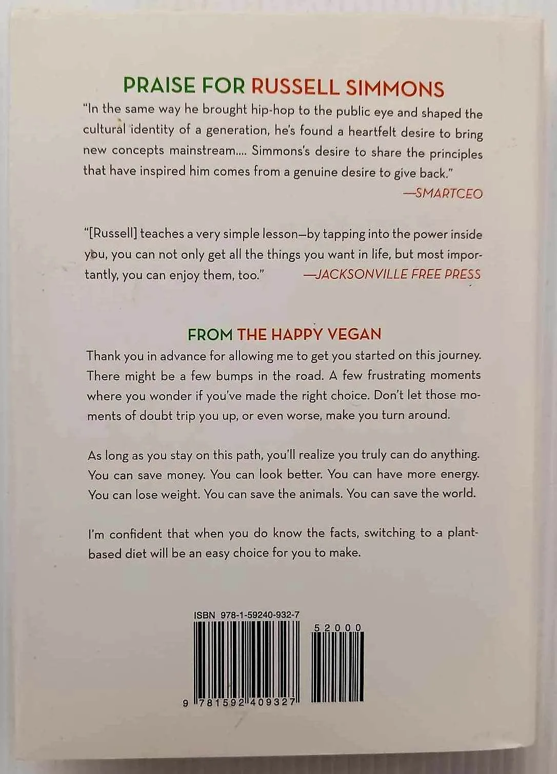 THE HAPPY VEGAN - Russell Simmons, Chris Morrow