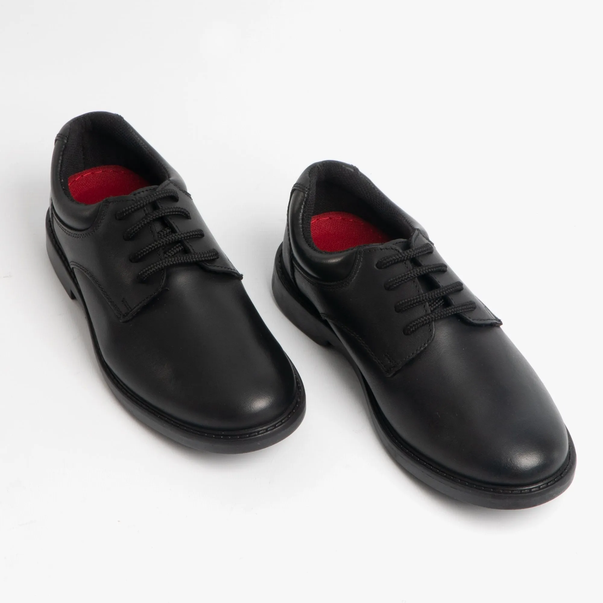 TIM Boys Leather Lace-Up Shoes Black