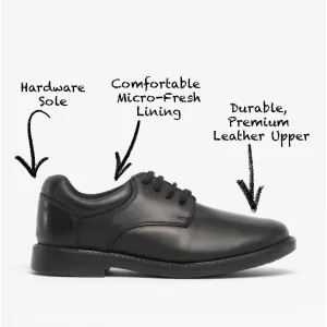 TIM Boys Leather Lace-Up Shoes Black