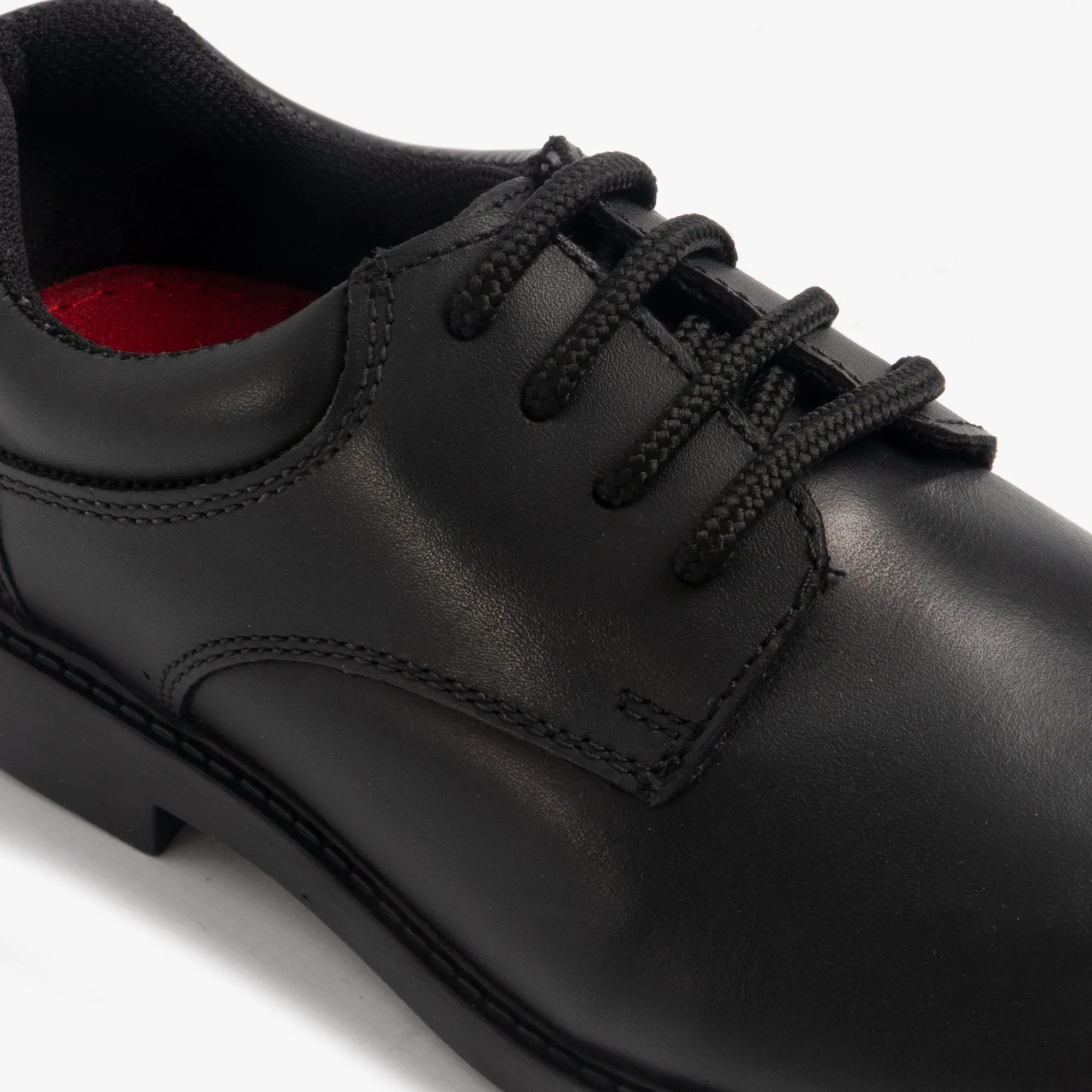 TIM Boys Leather Lace-Up Shoes Black