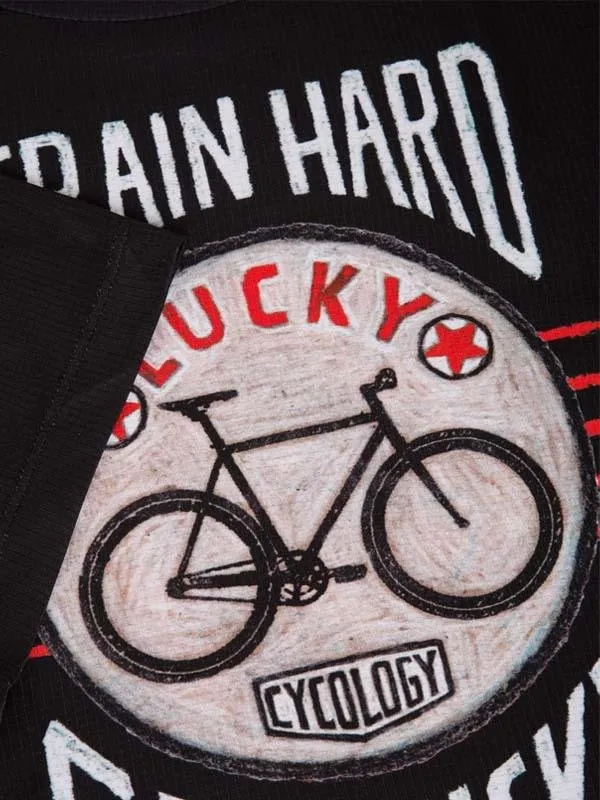 Train Hard Get Lucky Mens Technical T Shirt