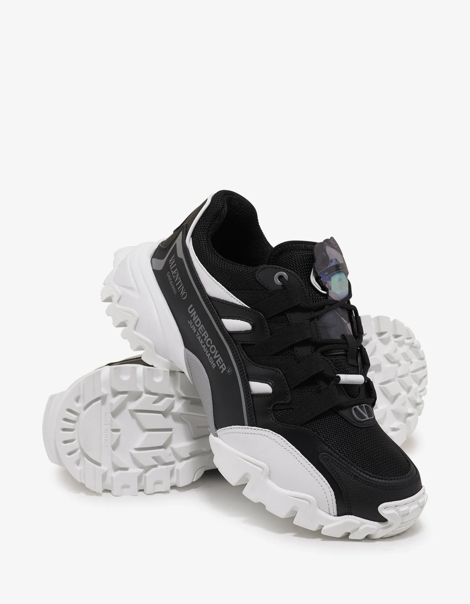 Undercover Black & White Climbers Trainers