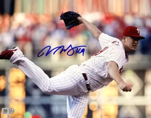 Vance Worley Signed 8x10 Philadelphia Phillies White Jersey Photo SI