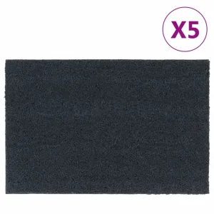 vidaXL Door Mats 5 pcs Dark Grey 40x60 cm Tufted Coir