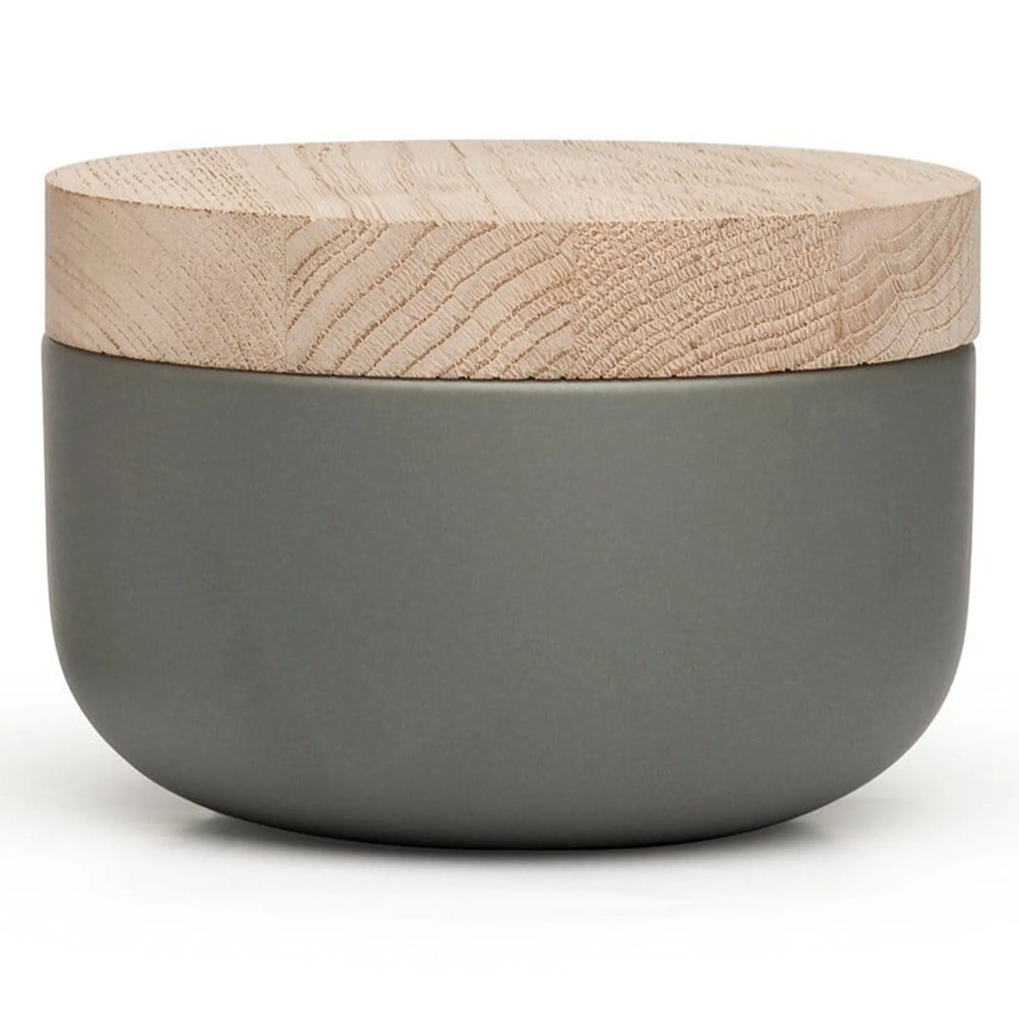 VVD Pottery - Ceramic 15x7cm with 3cm Oak Lid (1573)