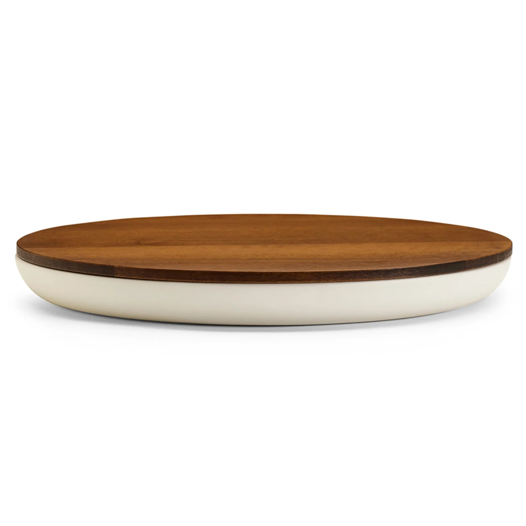 VVD Pottery - Ceramic 30x2cm with 1cm Walnut Lid (3021)