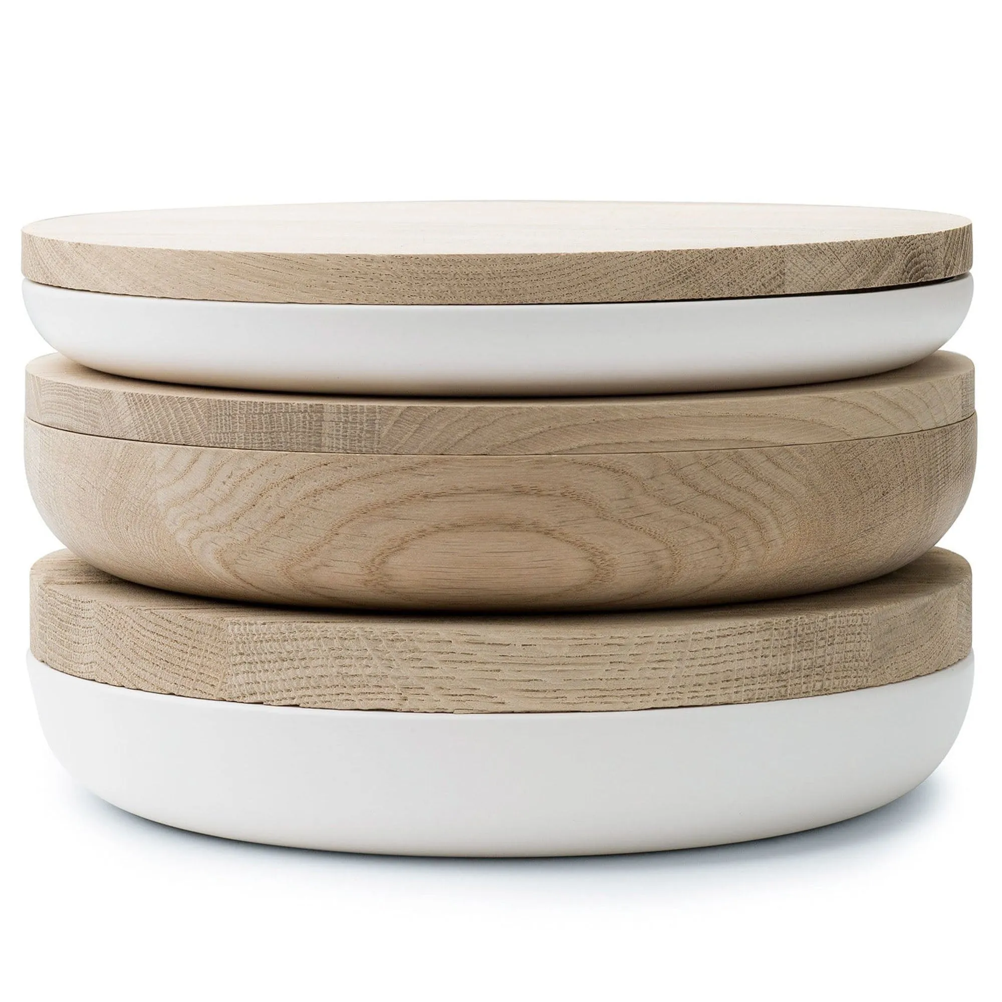 VVD Pottery - Ceramic 30x2cm with 2cm Oak Lid (3022)