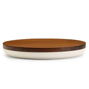 VVD Pottery - Ceramic 30x2cm with 2cm Walnut Lid (3022)