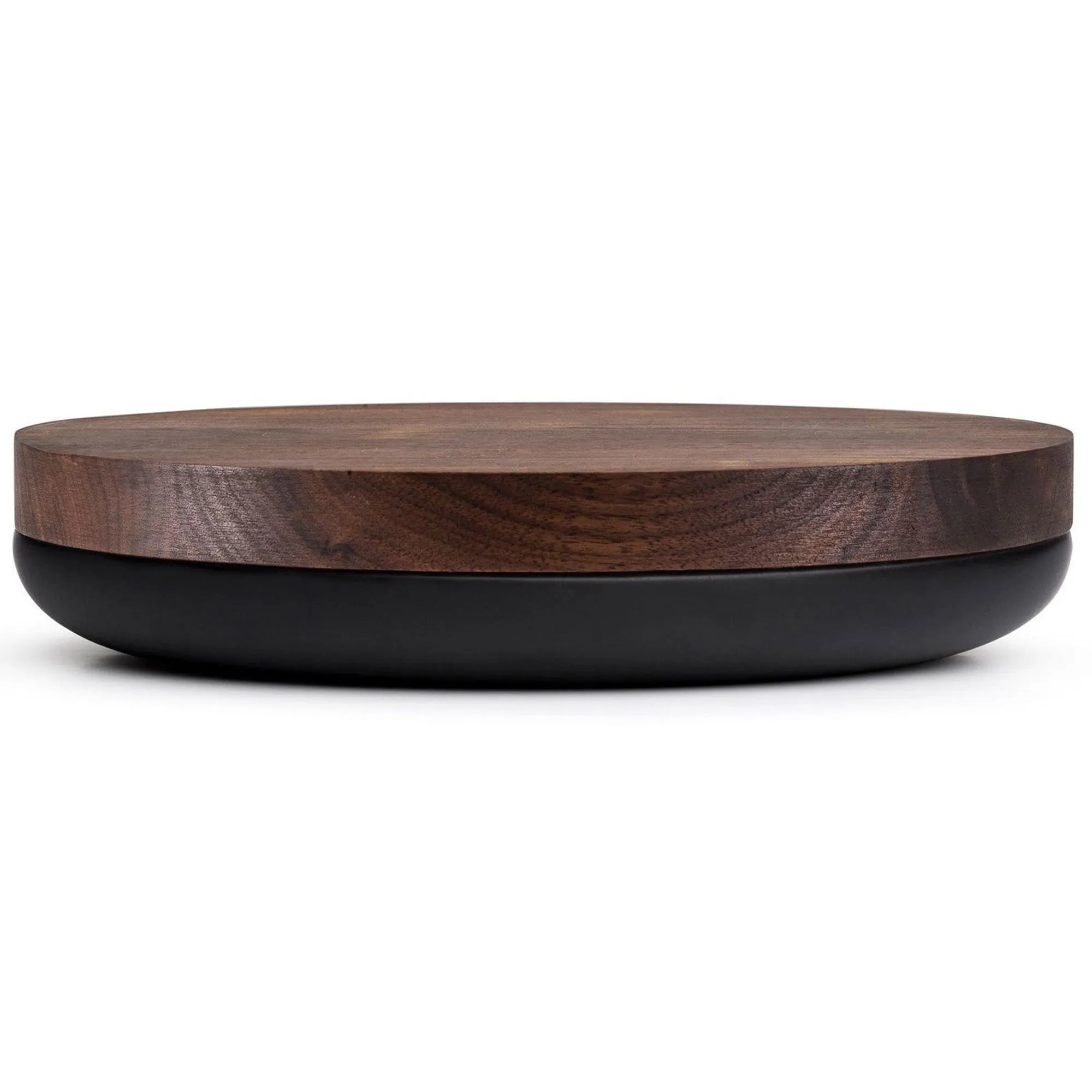 VVD Pottery - Ceramic 30x2cm with 3cm Walnut Lid (3023)