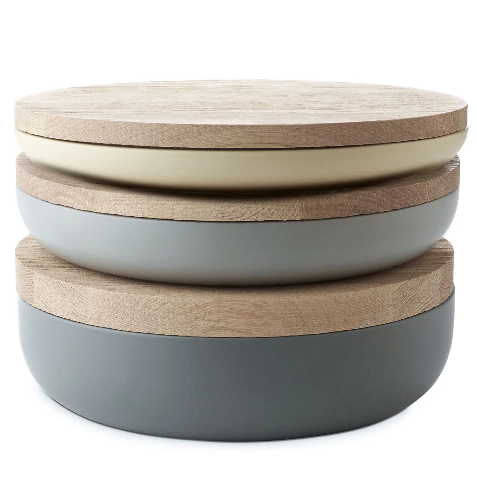 VVD Pottery - Ceramic 30x5cm with 2cm Oak Lid (3052)