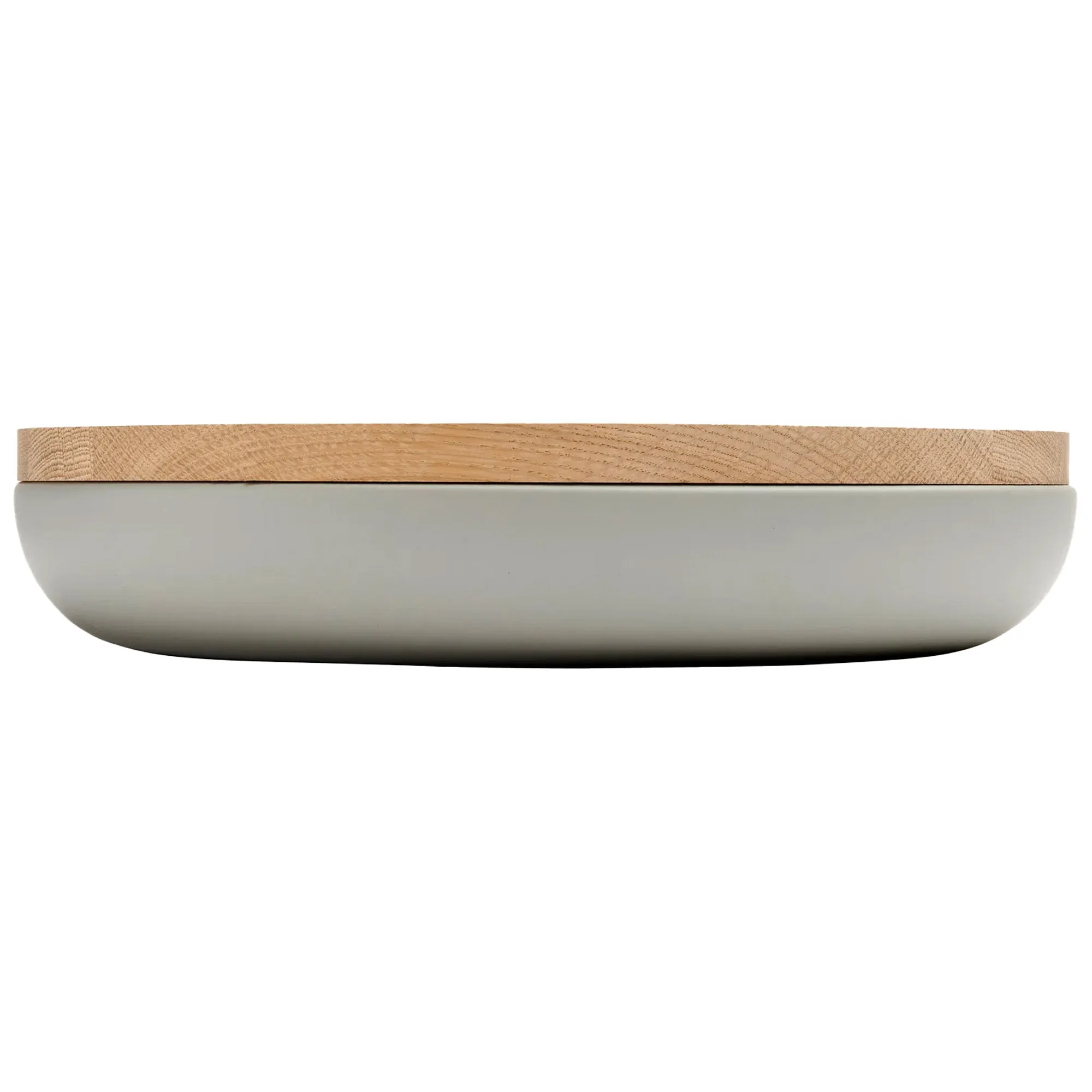 VVD Pottery - Ceramic 30x5cm with 2cm Oak Lid (3052)