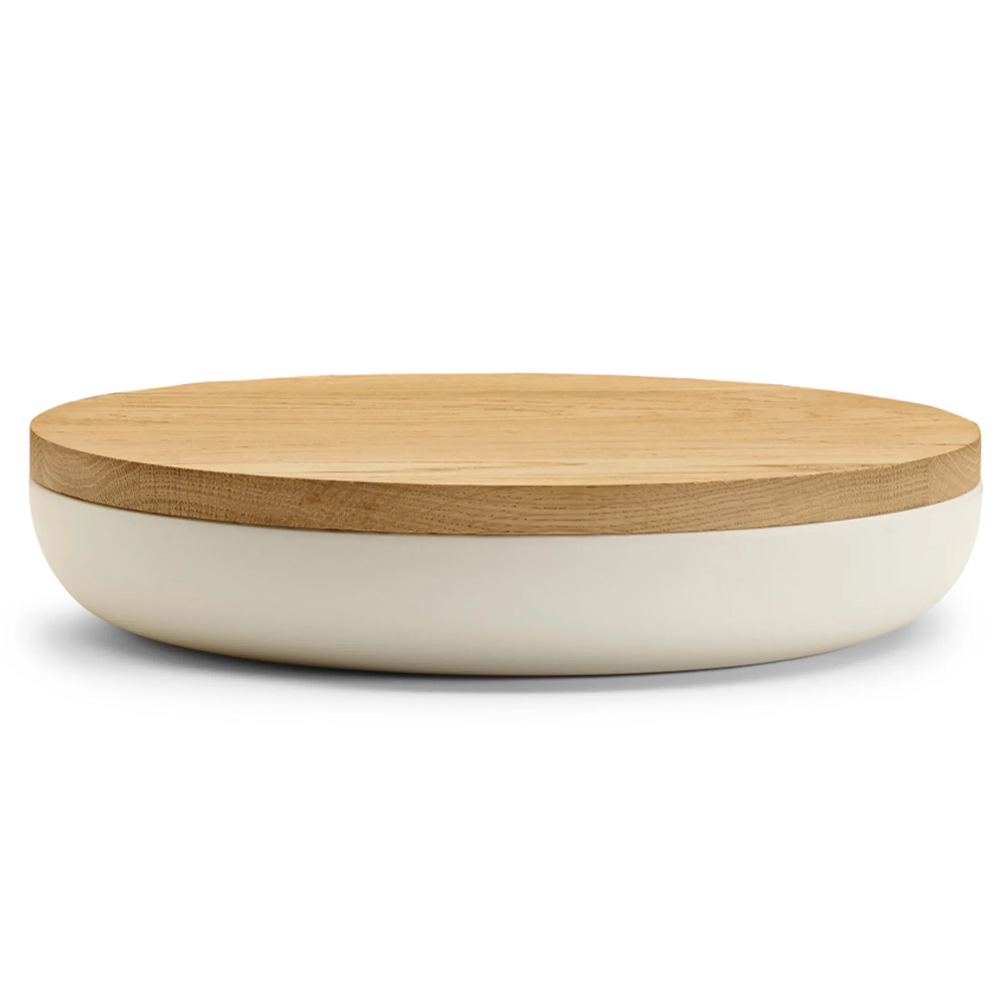 VVD Pottery - Ceramic 30x5cm with 2cm Oak Lid (3052)