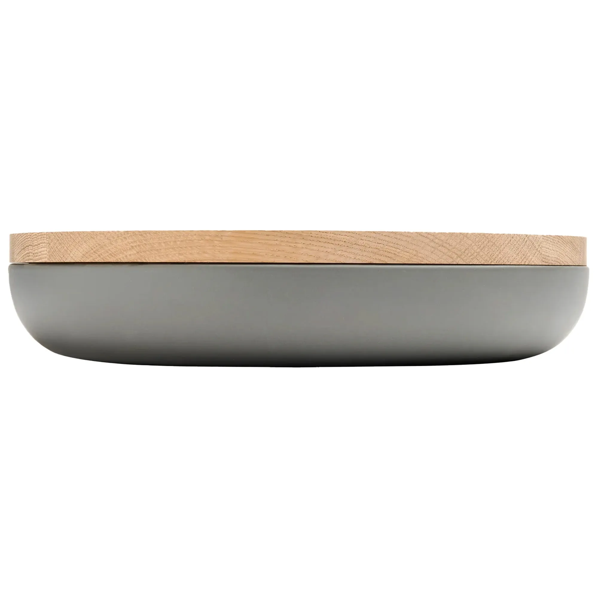 VVD Pottery - Ceramic 30x5cm with 2cm Oak Lid (3052)