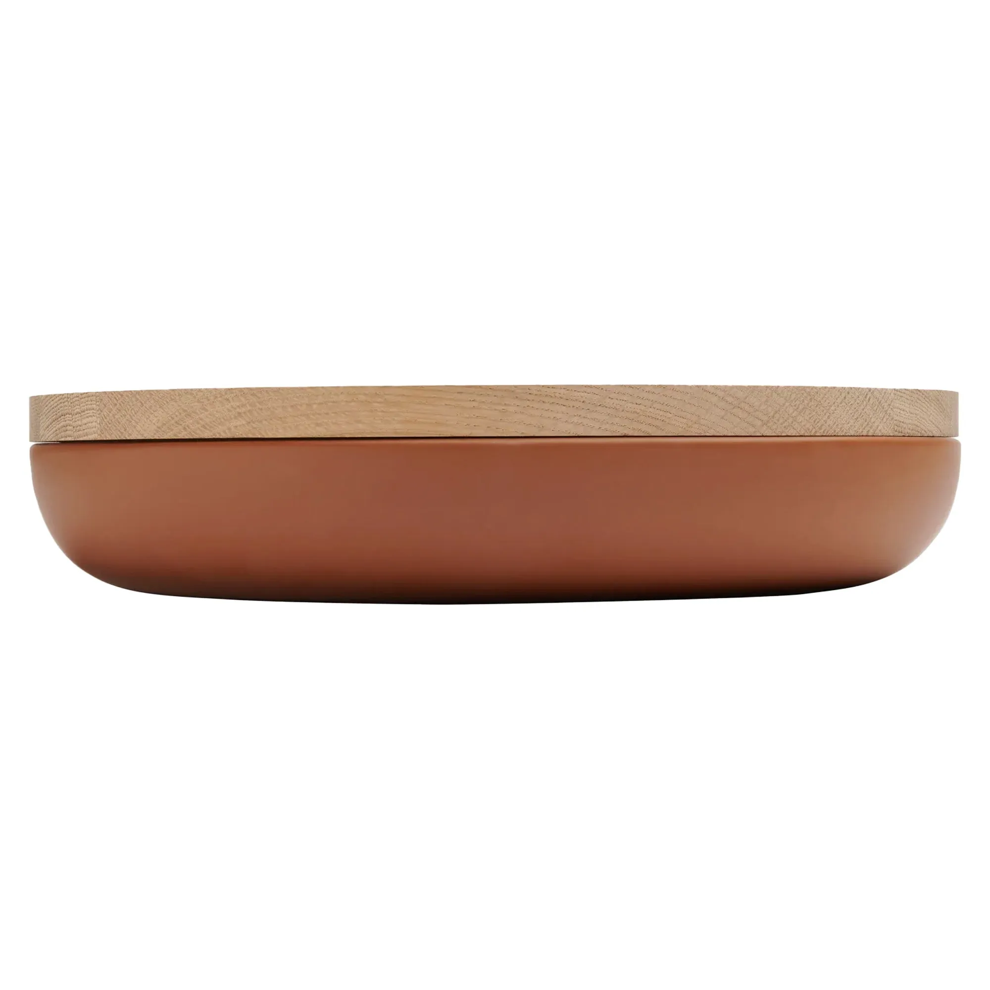 VVD Pottery - Ceramic 30x5cm with 2cm Oak Lid (3052)