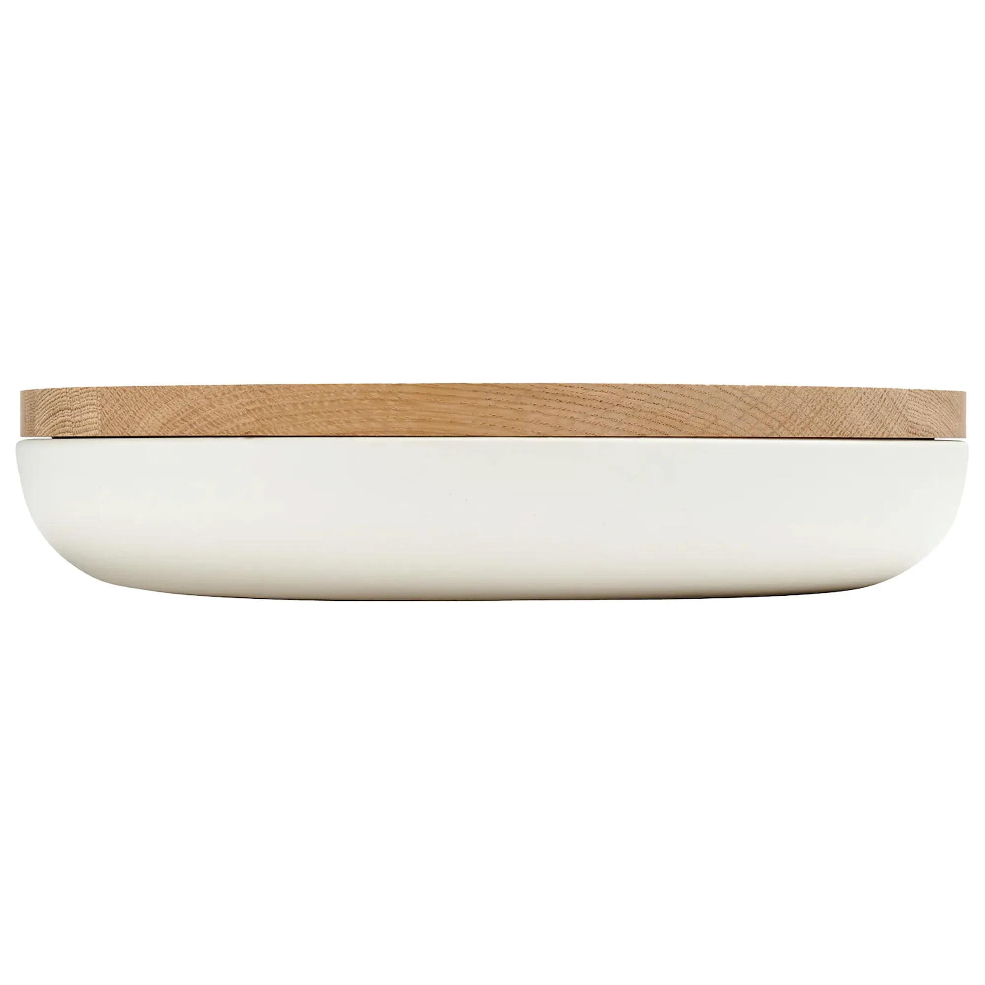 VVD Pottery - Ceramic 30x5cm with 2cm Oak Lid (3052)