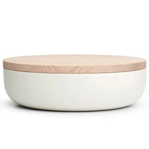 VVD Pottery - Ceramic 30x7cm with 2cm Oak Lid (3072)