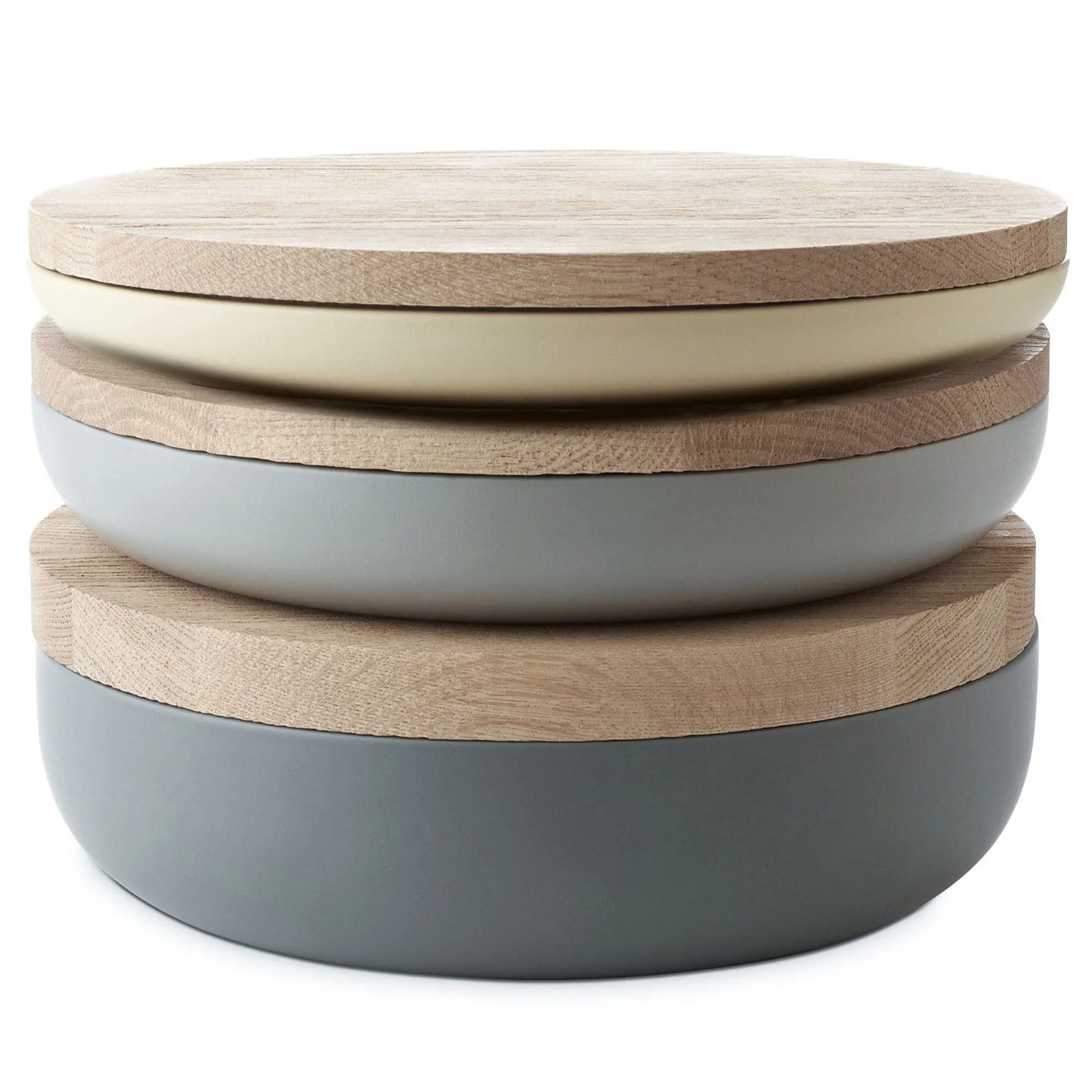 VVD Pottery - Ceramic 30x7cm with 3cm Oak Lid (3073)