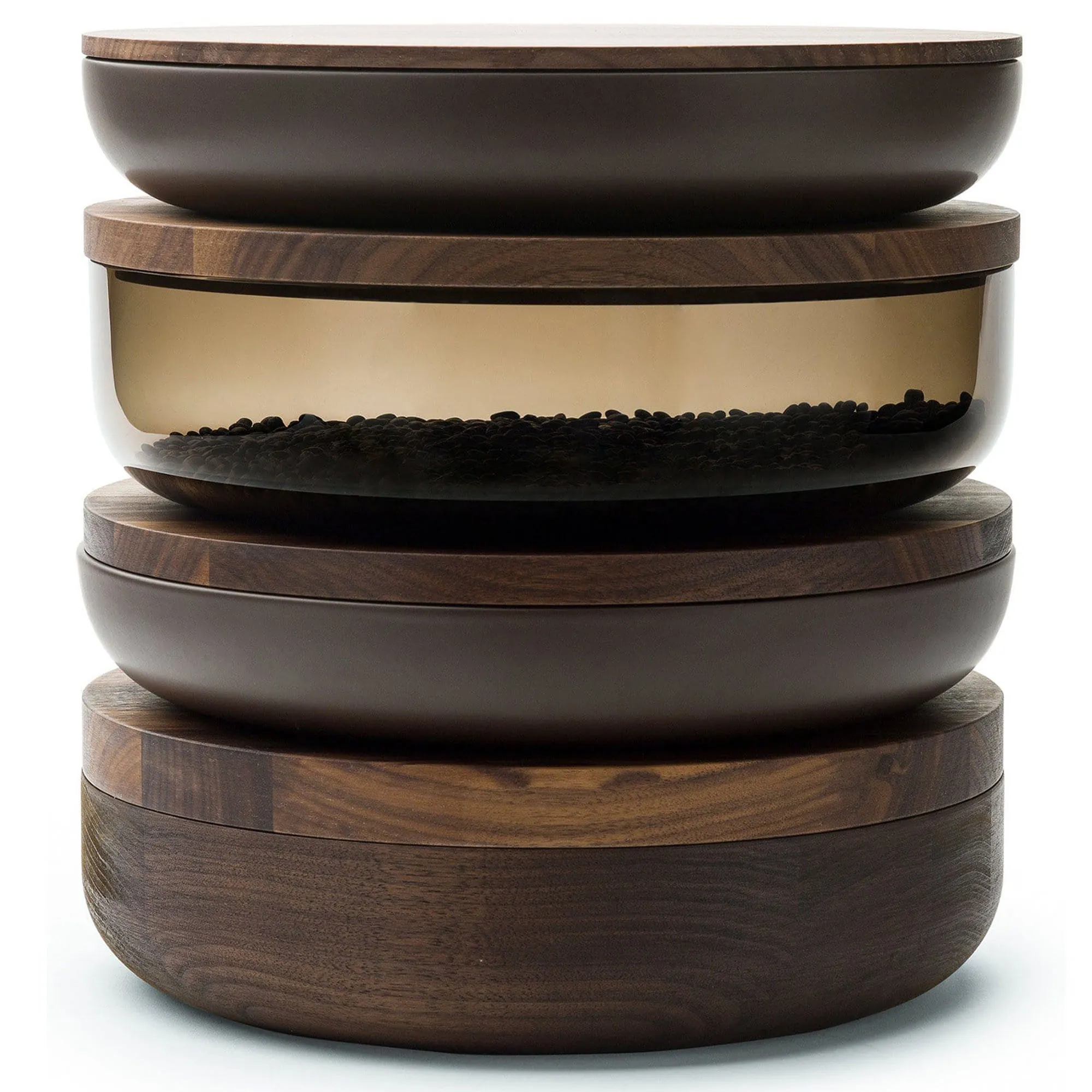 VVD Pottery - Ceramic 30x7cm with 3cm Walnut Lid (3073)