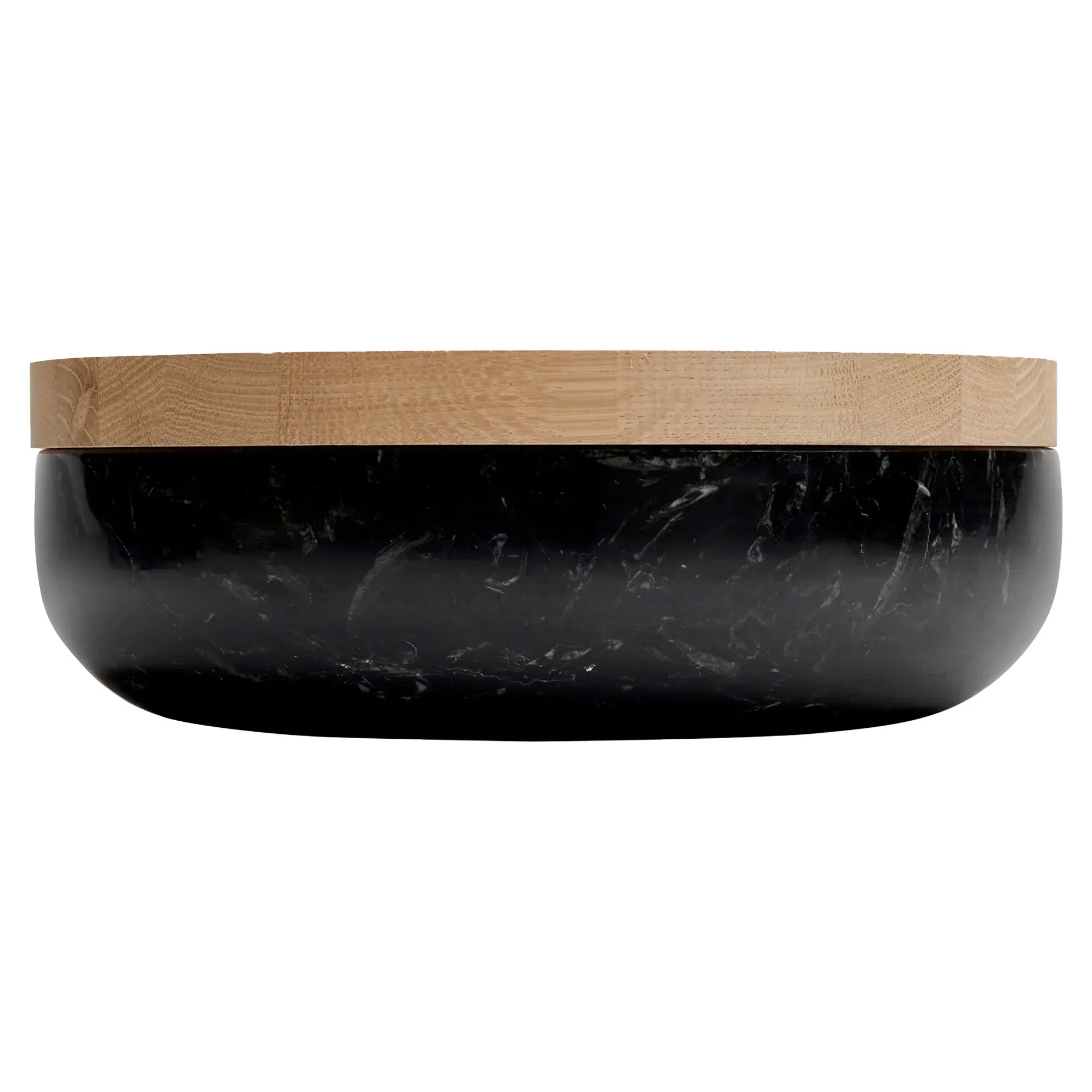 VVD Pottery - Natural Stone 30x7cm with 2cm Oak Lid (3072)