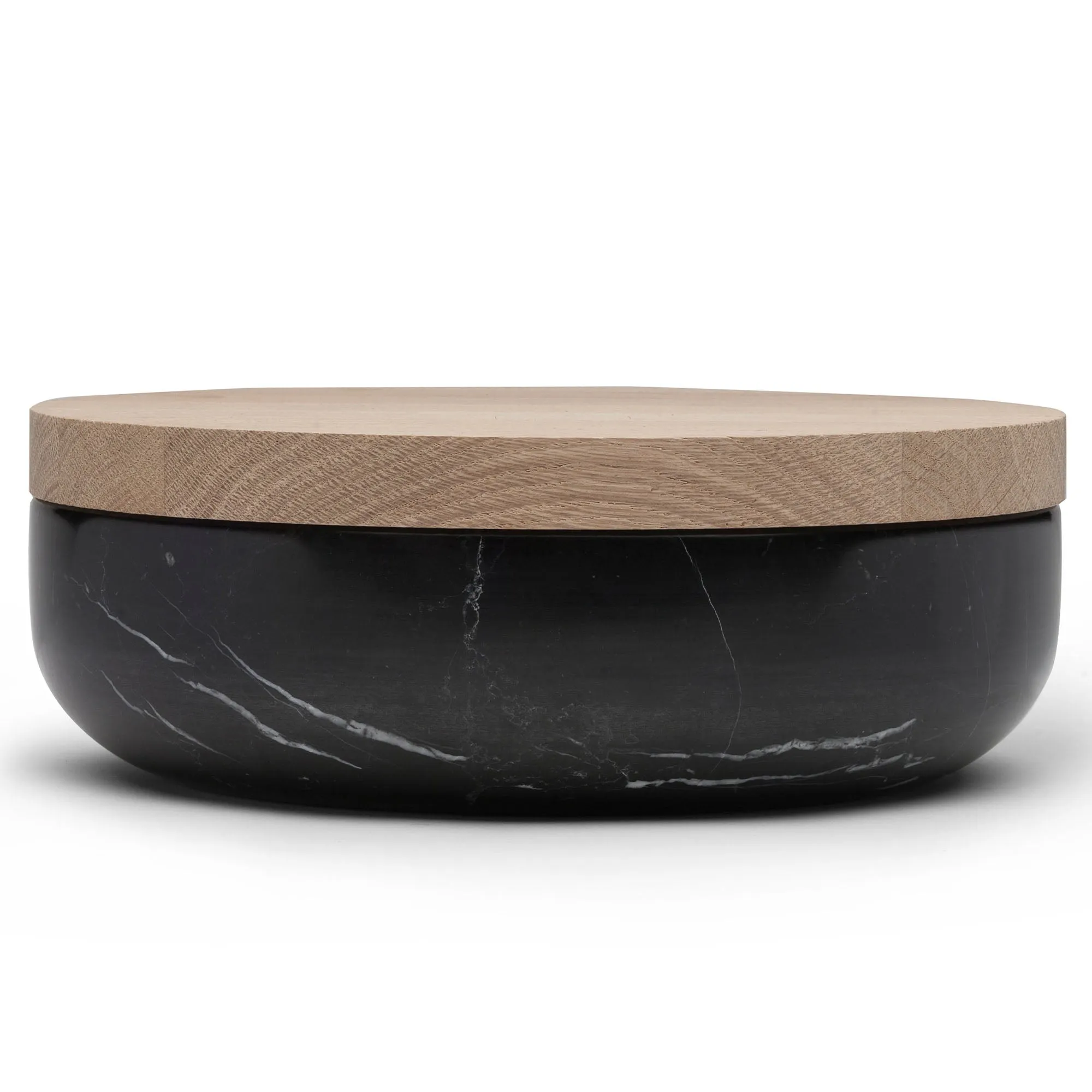 VVD Pottery - Natural Stone 30x7cm with 3cm Oak Lid (3073)