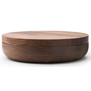 VVD Pottery - Walnut 30x5cm with 3cm Walnut Lid (3053)