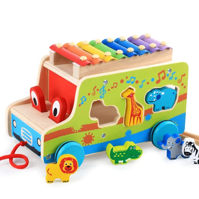 Wooden Educational Toys Children Play Education Wooden Gift Baby Prize Educational Toys 1 Year Musical Keyboard Toy