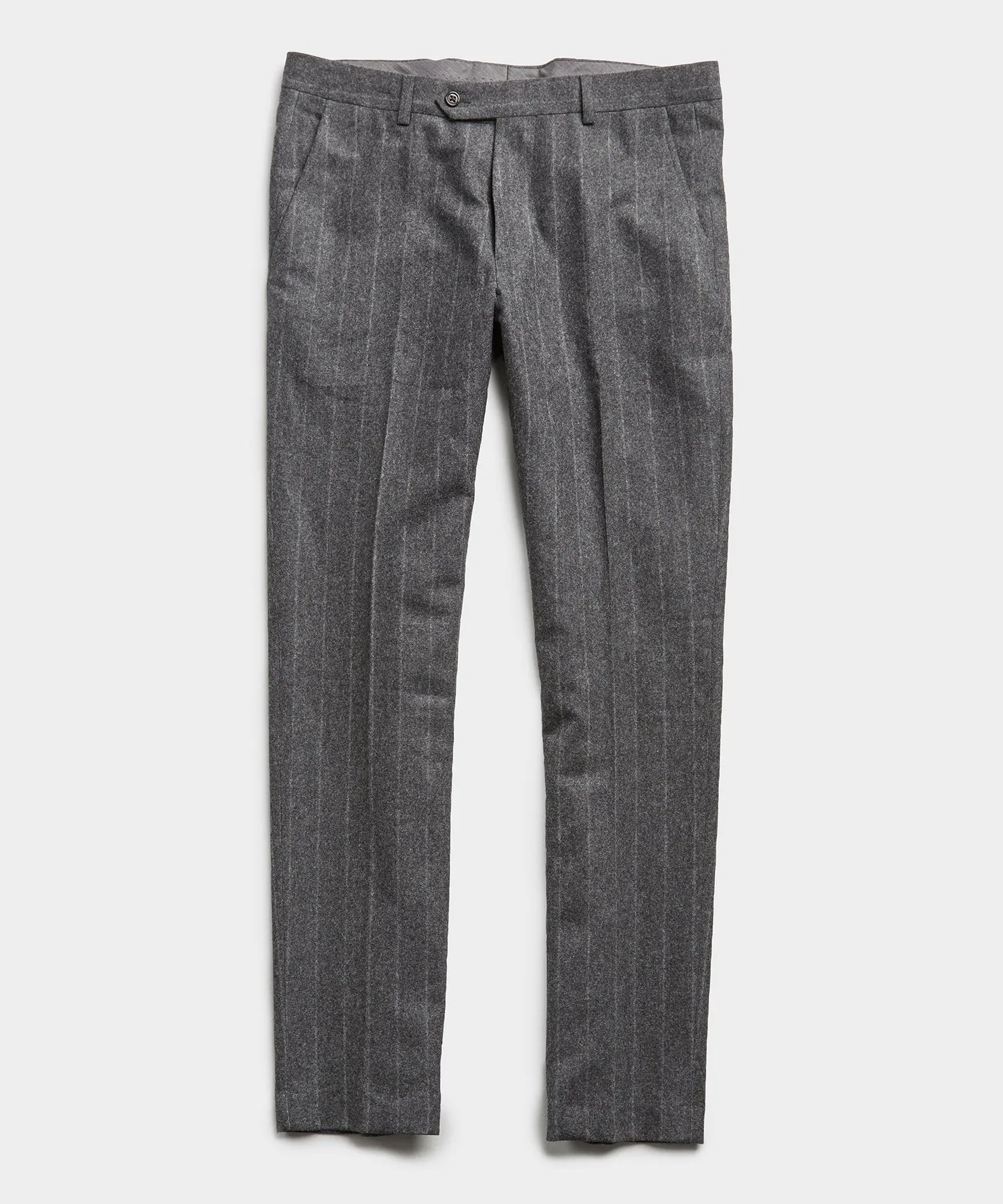 Wool Chalk Stripe Sutton Suit Trouser in Charcoal