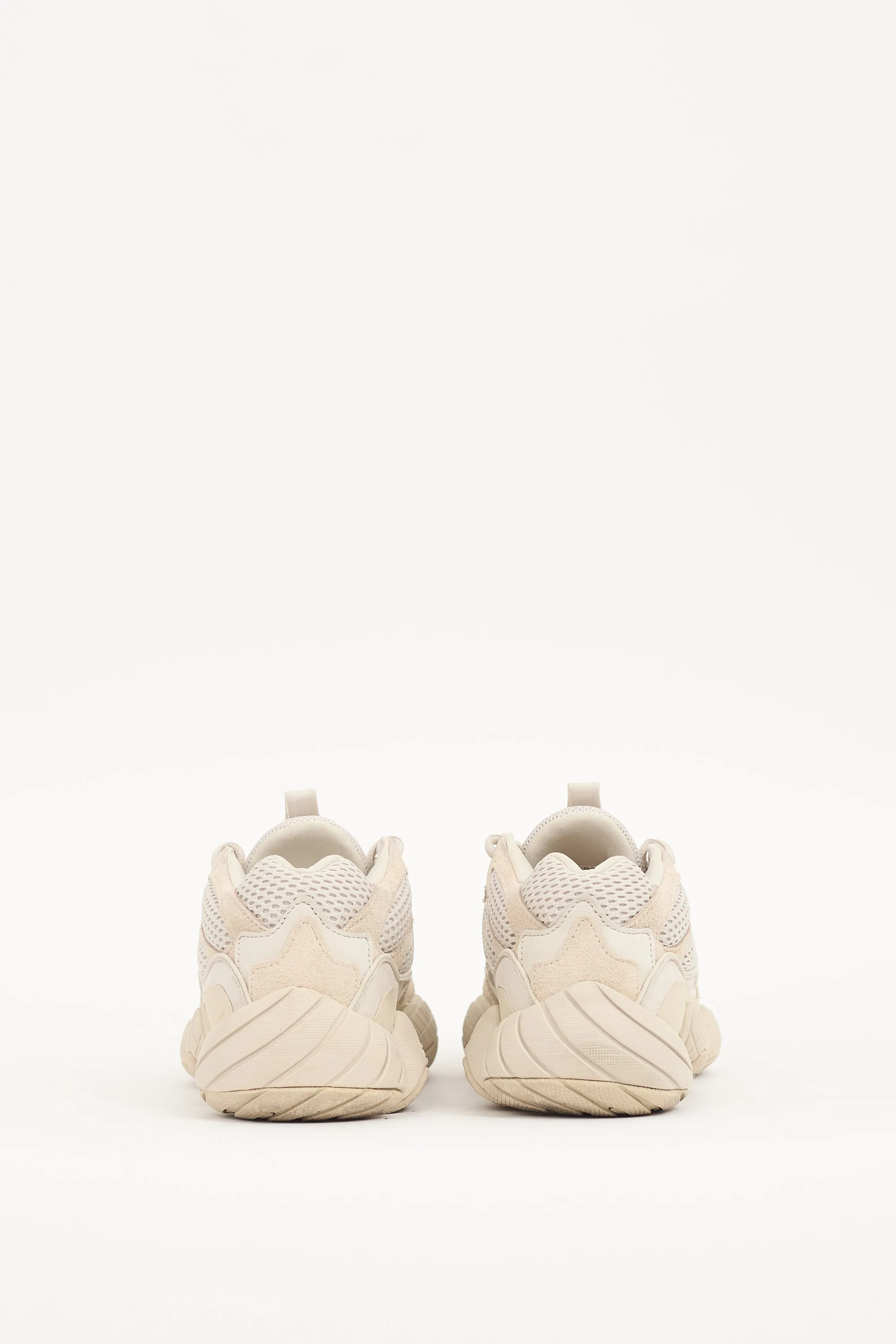 X Adidas Beige Suede & Mesh Yeezy 500 Sneaker